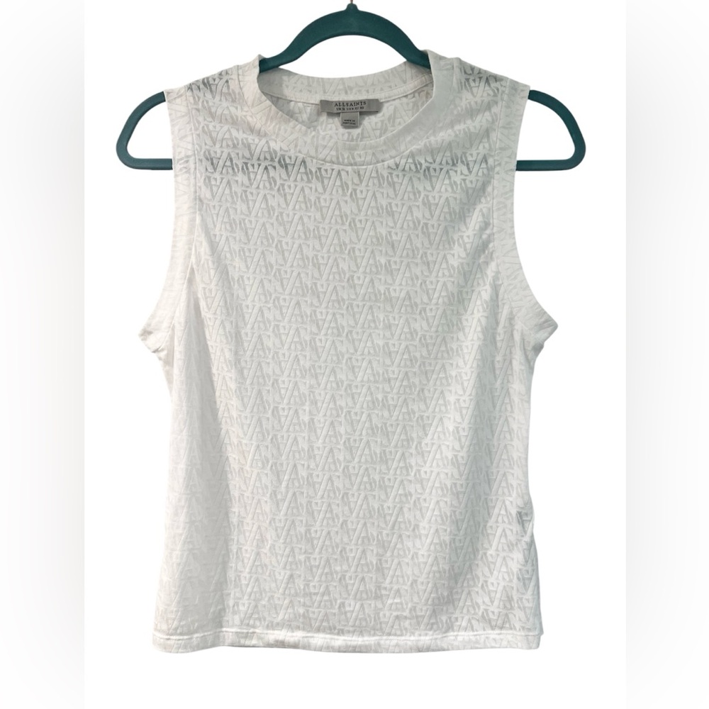 All Saints Women's White Sleeveless Top